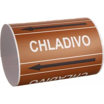 Páska na značení potrubí Signus M25 - CHLADIVO Samolepka 100 x 77 mm, délka 1,5 m, Kód: 26053