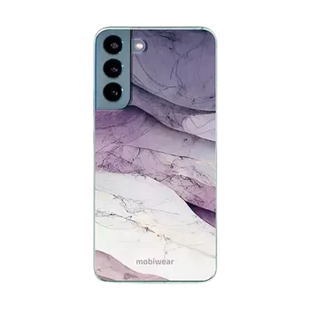 Pouzdro na mobilní telefon Silikonové pouzdro Mobiwear na mobil Samsung Galaxy S22 Plus - B001F Bílý a fialový mramor - VÝPRODEJ (Silikonové pouzdro, obal, kryt Mobiwear na mobilní telefon Samsung Galaxy S22 Plus - B001F Bílý a fialový mramor)