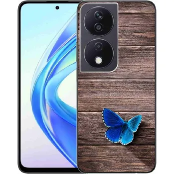 Pouzdro na mobilní telefon Gelový kryt mmCase na Honor X7b/Honor 90 Smart - modrý motýl 1