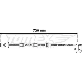 Brzdová destička Výstražný kontakt, opotřebení obložení TOMEX Brakes TX 30-39