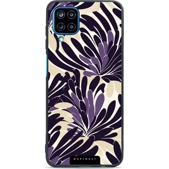 Pouzdro na mobilní telefon Lesklý kryt Mobiwear Glossy - Samsung Galaxy A12 / M12 - GA47G Fialová flóra (Prémiové lesklé pouzdro, obal, kryt Mobiwear Glossy na mobil Samsung Galaxy A12 / M12 - GA47G Fialová flóra, materiál Plast + TPU silikon - krytí po všech stranách, neošoupateln