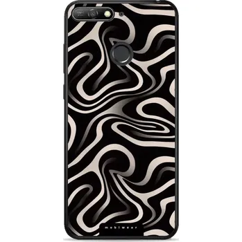 Pouzdro na mobilní telefon Lesklý kryt Mobiwear Glossy - Huawei Y6 Prime 2018 / Honor 7A - GA63G Vlnky a linky (Prémiové lesklé pouzdro, obal, kryt Mobiwear Glossy na mobil Huawei Y6 Prime 2018 / Honor 7A - GA63G Vlnky a linky, materiál Plast + TPU silikon - krytí po všech stranách
