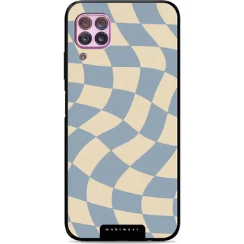Pouzdro na mobilní telefon Lesklý kryt Mobiwear Glossy - Huawei P40 Lite - GA59G Modrá a béžová šachovnice (Prémiové lesklé pouzdro, obal, kryt Mobiwear Glossy na mobil Huawei P40 Lite - GA59G Modrá a béžová šachovnice, materiál Plast + TPU silikon - krytí po všech stranách,)