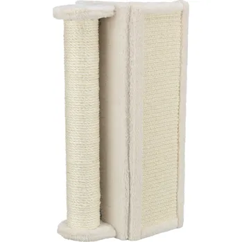 Trixie Škrabací rohová deska se sloupkem 15 x 50 x 15 cm béžová