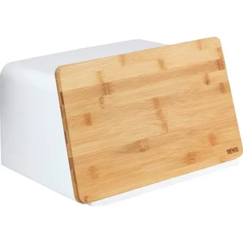 chlebník Chlebník s krájecí deskou KUBO, bílý, Wenko