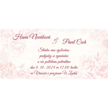 Svatební dekorace Svatební oznámení - DL - 007