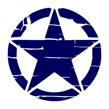 Samolepící dekorace SAMOLEPKA Hvězda army 008 narušená (23 - tmavě modrá) NA AUTO, NÁLEPKA, FÓLIE, POLEP, TUNING, VLASTNÍ TEXT, TISK, AUTOSAMOLEPKY.cz, POLEPY, OBRÁZEK, LOGO, SAMOLEPKY