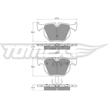 Brzdová destička Sada brzdových destiček, kotoučová brzda TOMEX Brakes TX 13-26