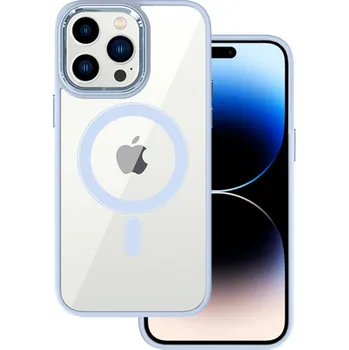 Pouzdro na mobilní telefon Tel Protect Magnetic Clear Case pro iPhone 14 Pro Max Light blue