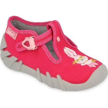 Dívčí bačkory BEFADO 110P451 dívčí bačkorky červené zajíček 26 110P451_26