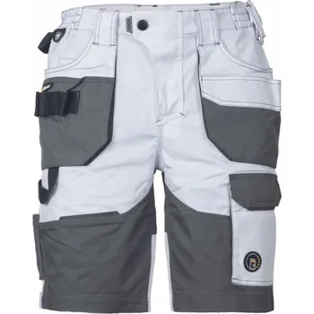 pracovní kraťasy DAYBORO šortky elastické - bílá/šedá - 56