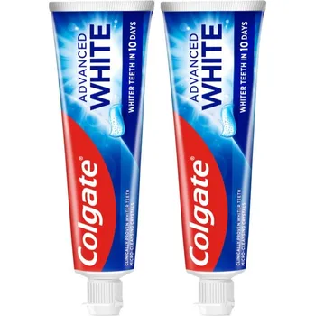 zubní pasta Colgate Advanced White bělicí pasta proti skvrnám na zubní sklovině 2x75 ml