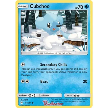 Karetní hra Cubchoo 061/214 - Lost Thunder Typ karty: Non-Holo