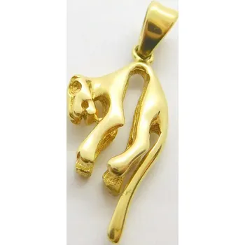 Přívěsek Klenoty Budín Velký zlatý přívěsek - prohnutá puma 585/1,61gr HK3187 (Klenoty Budín Velký zlatý přívěsek - prohnutá puma 585/1,61gr HK3187)
