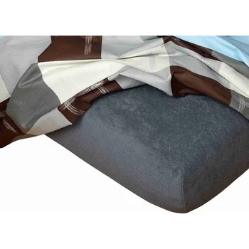 Prostěradlo Froté prostěradlo tmavě šedá - 90x200/20 cm jednolůžko