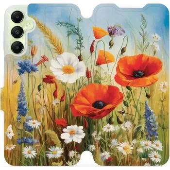 Pouzdro na mobilní telefon Flipové pouzdro Mobiwear - Samsung Galaxy A05s - VP43S Letní louka (Knížkové flip pouzdro, obal, kryt na mobil Samsung Galaxy A05s - VP43S Letní louka, materiál Umělá kůže + TPU - ochrana 360°, stojánek, silikonová vanička, magnetické zavírání)