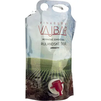 Víno Rulandské šedé polosuché 1,5l pouch /Vajbar/