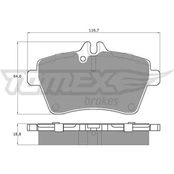 Brzdová destička Sada brzdových destiček, kotoučová brzda TOMEX Brakes TX 14-56