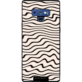 Pouzdro na mobilní telefon Lesklý kryt Mobiwear Glossy - Samsung Galaxy Note 9 - GA62G Vlnky na béžové (Prémiové lesklé pouzdro, obal, kryt Mobiwear Glossy na mobil Samsung Galaxy Note 9 - GA62G Vlnky na béžové, materiál Plast + TPU silikon - krytí po všech stranách, neošoupatelný)