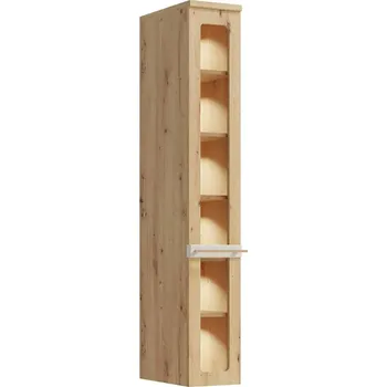 Knihovna CANDY k | vitrína C2 + LED OSVĚTLENÍ | 25 cm | artisan/kašmír