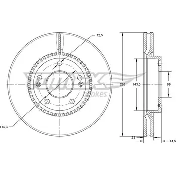 Brzdový kotouč Brzdový kotouč TOMEX Brakes TX 73-30