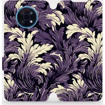 Pouzdro na mobilní telefon Flipové pouzdro Mobiwear - Nokia G50 5G - VA46S Fialové rostliny (Knížkové flip pouzdro, obal, kryt na mobil Nokia G50 5G - VA46S Fialové rostliny, materiál Umělá kůže + TPU - ochrana 360°, stojánek, silikonová vanička, magnetické zavírání)