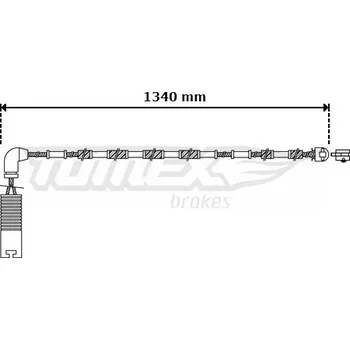 Brzdová destička Výstražný kontakt, opotřebení obložení TOMEX Brakes TX 30-38