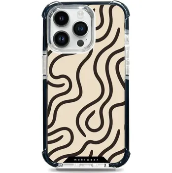 Pouzdro na mobilní telefon Odolný obal Mobiwear MagSafe Elite Bumper - Apple iPhone 14 Pro Max - DA60D Linky (Odolný kryt, pouzdro, obal Mobiwear Elite Bumper na mobil Apple iPhone 14 Pro Max - DA60D Linky, materiál Plast + TPU silikon + kov - zesílená ochrana telefonu, podpora)