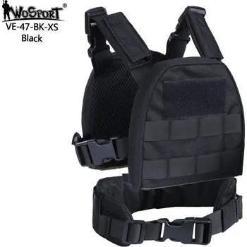 Wosport WST dětský MOLLE nosič plátů - Černá - XS