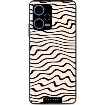 Pouzdro na mobilní telefon Lesklý kryt Mobiwear Glossy - Xiaomi Redmi Note 12 Pro Plus 5G - GA62G Vlnky na béžové (Prémiové lesklé pouzdro, obal, kryt Mobiwear Glossy na mobil Xiaomi Redmi Note 12 Pro Plus 5G - GA62G Vlnky na béžové, materiál Plast + TPU silikon - krytí po všech)
