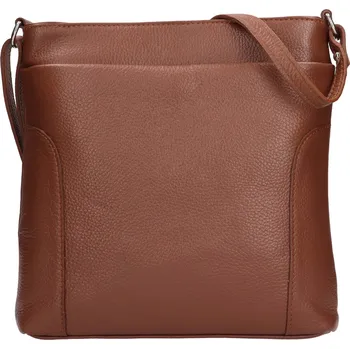 Kabelka Dámská kožená crossbody kabelka Italia Emma - hnědá