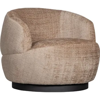 Křeslo WOOOD Béžové čalouněné otočné křeslo Wooly