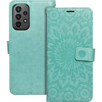 Pouzdro na mobilní telefon Flipové pouzdro Coolcase Mezzo na mobil Samsung Galaxy A23 / A23 5G Green Mandala (Flip kryt či obal Forcell MEZZO na mobil Samsung Galaxy A23 / A23 5G - Green Mandala)