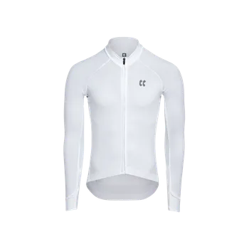 Cyklistické oblečení KALAS PASSION Z3 | Cyklistický dres dlouhý rukáv TEMPS | white | Velikost: 2