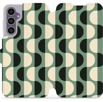 Pouzdro na mobilní telefon Flipové pouzdro Mobiwear - Samsung Galaxy S23 FE - VA56S Magické vlnky (Knížkové flip pouzdro, obal, kryt na mobil Samsung Galaxy S23 FE - VA56S Magické vlnky, materiál Umělá kůže + TPU - ochrana 360°, stojánek, silikonová vanička, magnetické zavírání)