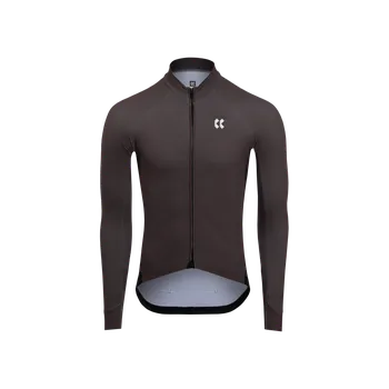 cyklistický dres KALAS PASSION Z4 | Cyklistický dres dlouhý rukáv TEMPS | Mocca Brown | Velikost: 6