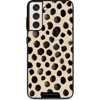 Pouzdro na mobilní telefon Lesklý kryt Mobiwear Glossy - Samsung Galaxy S21 Plus - GA50G Černé puntíky (Prémiové lesklé pouzdro, obal, kryt Mobiwear Glossy na mobil Samsung Galaxy S21 Plus - GA50G Černé puntíky, materiál Plast + TPU silikon - krytí po všech stranách, neošoupatelný)