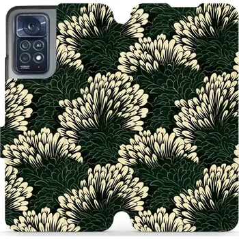 Pouzdro na mobilní telefon Flipové pouzdro Mobiwear - Xiaomi Redmi Note 11 Pro 5G - VA45S Travina (Knížkové flip pouzdro, obal, kryt na mobil Xiaomi Redmi Note 11 Pro 5G - VA45S Travina, materiál Umělá kůže + TPU - ochrana 360°, stojánek, silikonová vanička, magnetické zavírání)