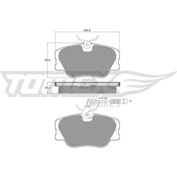 Brzdová destička Sada brzdových destiček, kotoučová brzda TOMEX Brakes TX 10-211