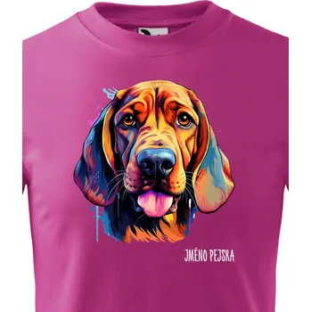 Dětské tričko Bloodhound, Barva Purpurová, Velikost 122 cm/6 roků, Canvas Dětské tričko 2430