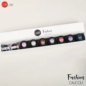 Umělé nehty Laif Sada kaučukových gelů Fashion - 7x5ml + glitry