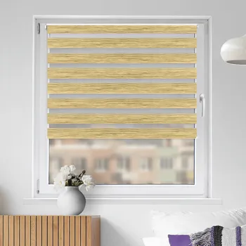 Roleta FEXI Zatemňovací Roleta Den a noc, Oriental tmavý rákos, AA 106n v POLO kazetě, 150x30 cm