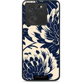 Pouzdro na mobilní telefon Lesklý kryt Mobiwear Glossy - Xiaomi 13T / 13T Pro - GA40G Modré a béžové květy (Prémiové lesklé pouzdro, obal, kryt Mobiwear Glossy na mobil Xiaomi 13T / 13T Pro - GA40G Modré a béžové květy, materiál Plast + TPU silikon - krytí po všech stranách,)