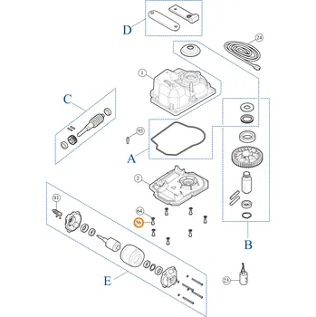 Pohon brány V8X16A.5102 nerezový samořezný šroub 8x16 pro pohony a závory Nice