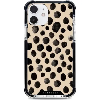 Pouzdro na mobilní telefon Odolný obal Mobiwear MagSafe Elite Bumper - Apple iPhone 12 / 12 Pro - DA50D Černé puntíky (Odolný kryt, pouzdro, obal Mobiwear Elite Bumper na mobil Apple iPhone 12 / 12 Pro - DA50D Černé puntíky, materiál Plast + TPU silikon + kov - zesílená ochrana)