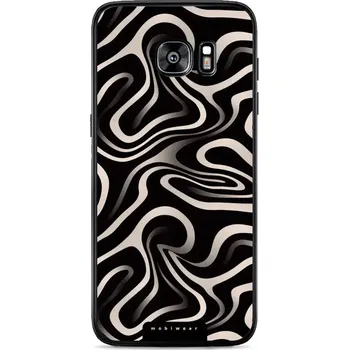 Lesklý kryt Mobiwear Glossy - Samsung Galaxy S7 Edge - GA63G Vlnky a linky (Prémiové lesklé pouzdro, obal, kryt Mobiwear Glossy na mobil Samsung Galaxy S7 Edge - GA63G Vlnky a linky, materiál Plast + TPU silikon - krytí po všech stranách, neošoupatelný)