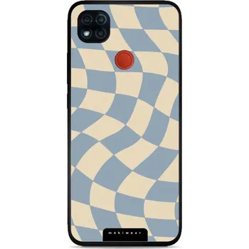 Pouzdro na mobilní telefon Lesklý kryt Mobiwear Glossy - Xiaomi Redmi 9C - GA59G Modrá a béžová šachovnice (Prémiové lesklé pouzdro, obal, kryt Mobiwear Glossy na mobil Xiaomi Redmi 9C - GA59G Modrá a béžová šachovnice, materiál Plast + TPU silikon - krytí po všech stranách,)