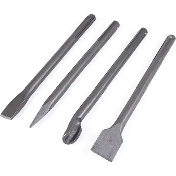 Sekáč MAR-POL Sekáče SDS MAX 4ks -plochý, špičatý, drážkovací s délkami 250mm