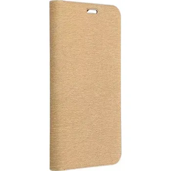 Pouzdro na mobilní telefon Luxusní flip pouzdro Coolcase Luna na mobil Samsung Galaxy A15 / A15 5G Zlatavé (Flipové knížkové vyklápěcí luxusní Luna pouzdro na mobilní telefon Samsung Galaxy A15 / A15 5G Zlatavé)