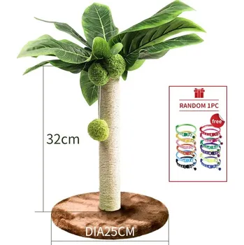 Vertikální škrabadlo pro kočky v designu "Palma" Velikost: kávové S